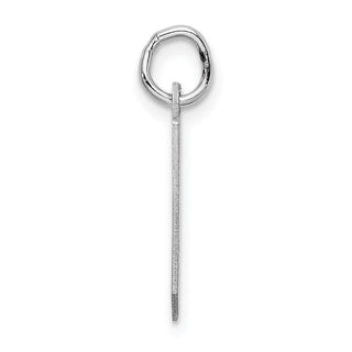 Sterling Silver Rhodium-plated Medium Block Initial J Charm QC5089J