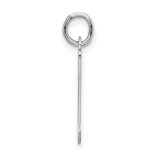 Sterling Silver Rhodium-plated Medium Block Initial L Charm QC5089L