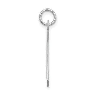 Sterling Silver Rhodium-plated Medium Block Initial M Charm QC5089M