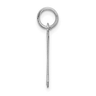 Sterling Silver Rhodium-plated Medium Block Initial N Charm QC5089N