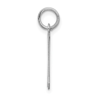 Sterling Silver Rhodium-plated Medium Block Initial N Charm QC5089N
