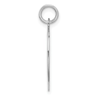 Sterling Silver Rhodium-plated Medium Block Initial O Charm QC5089O