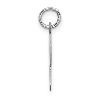 Sterling Silver Rhodium-plated Medium Block Initial P Charm QC5089P