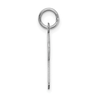 Sterling Silver Rhodium-plated Medium Block Initial R Charm QC5089R