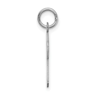 Sterling Silver Rhodium-plated Medium Block Initial R Charm QC5089R