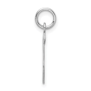 Sterling Silver Rhodium-plated Medium Block Initial S Charm QC5089S