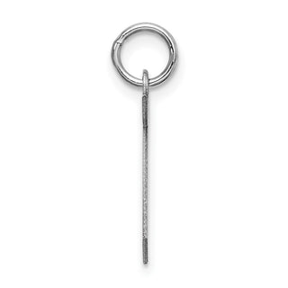 Sterling Silver Rhodium-plated Medium Block Initial T Charm QC5089T