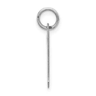 Sterling Silver Rhodium-plated Medium Block Initial V Charm QC5089V