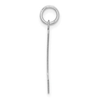 Sterling Silver Rhodium-plated Medium Artisan Block Initial Z Charm