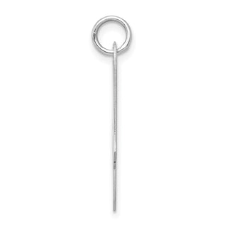 Sterling Silver Rhodium-plated Large Fancy Script Initial A Charm
