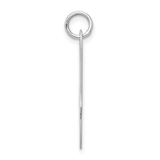 Sterling Silver Rhodium-plated Large Fancy Script Initial A Charm