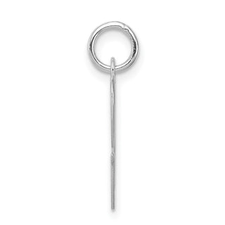 Sterling Silver Rhodium-plated Large Fancy Script Initial C Charm