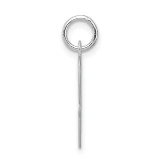 Sterling Silver Rhodium-plated Large Fancy Script Initial C Charm