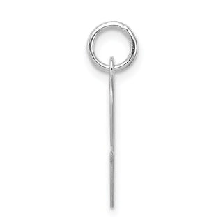 Sterling Silver Rhodium-plated Large Fancy Script Initial C Charm