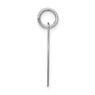 Sterling Silver Rhodium-plated Large Fancy Script Initial D Charm