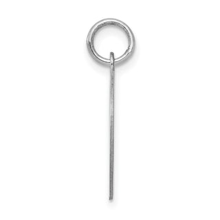 Sterling Silver Rhodium-plated Large Fancy Script Initial D Charm