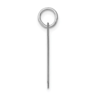 Sterling Silver Rhodium-plated Large Fancy Script Initial H Charm
