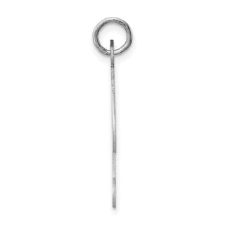 Sterling Silver Rhodium-plated Large Fancy Script Initial I Charm