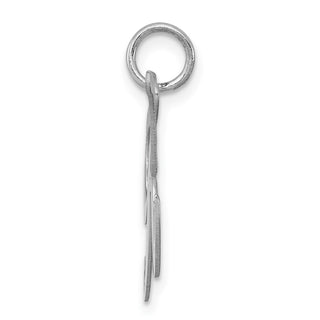 Sterling Silver Rhodium-plated Large Fancy Script Initial K Charm