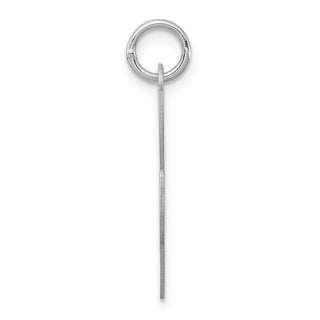 Sterling Silver Rhodium-plated Large Fancy Script Initial L Charm
