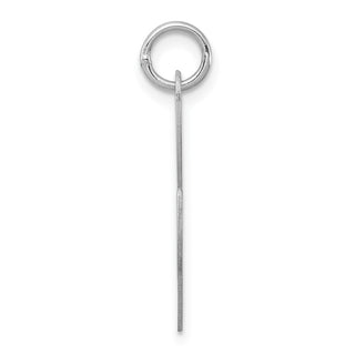Sterling Silver Rhodium-plated Large Fancy Script Initial L Charm