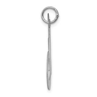 Sterling Silver Rhodium-plated Large Fancy Script Initial M Charm