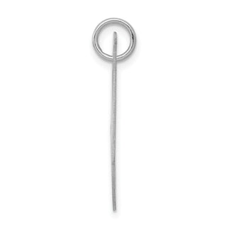 Sterling Silver Rhodium-plated Large Fancy Script Initial N Charm