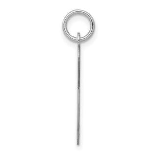 Sterling Silver Rhodium-plated Large Fancy Script Initial P Charm