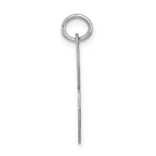 Sterling Silver Rhodium-plated Large Fancy Script Initial R Charm
