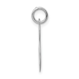 Sterling Silver Rhodium-plated Large Fancy Script Initial S Charm
