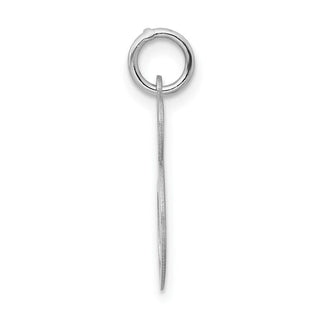 Sterling Silver Rhodium-plated Large Fancy Script Initial S Charm