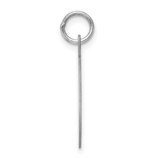 Sterling Silver Rhodium-plated Large Fancy Script Initial T Charm