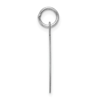 Sterling Silver Rhodium-plated Large Fancy Script Initial T Charm