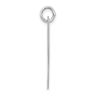 Sterling Silver Rhodium-plated Large Fancy Script Initial Y Charm