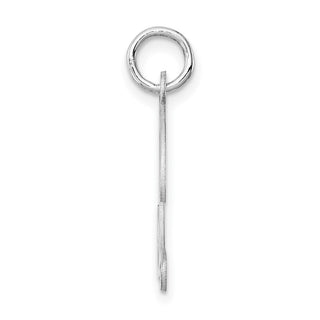 Sterling Silver Rhodium-plated Large Fancy Script Initial Z Charm