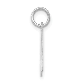 Sterling Silver Rhodium-plated Small Initial A Charm