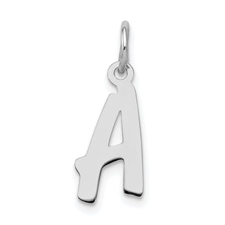 Sterling Silver Rhodium-plated Small Initial A Charm
