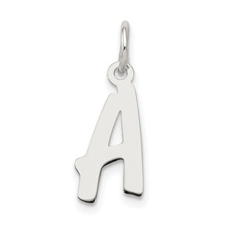 Sterling Silver Rhodium-plated Small Initial A Charm