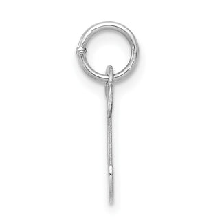 Sterling Silver Rhodium-plated Small Initial C Charm