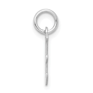 Sterling Silver Rhodium-plated Small Initial E Charm