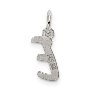 Sterling Silver Rhodium-plated Small Initial E Charm