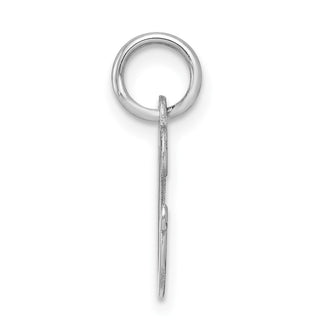 Sterling Silver Rhodium-plated Small Initial G Charm