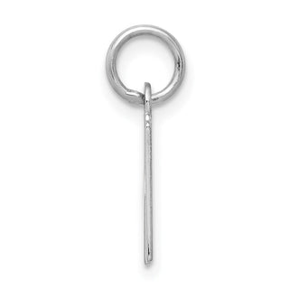 Sterling Silver Rhodium-plated Small Initial H Charm