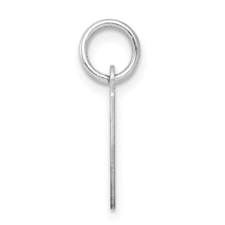 Sterling Silver Rhodium-plated Small Initial I Charm