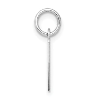 Sterling Silver Rhodium-plated Small Initial I Charm