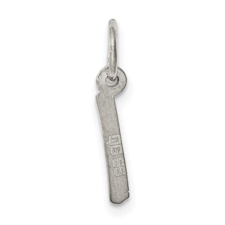 Sterling Silver Rhodium-plated Small Initial I Charm