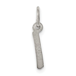 Sterling Silver Rhodium-plated Small Initial I Charm