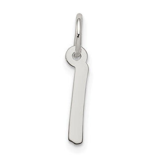 Sterling Silver Rhodium-plated Small Initial I Charm