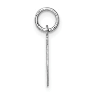 Sterling Silver Rhodium-plated Small Initial J Charm
