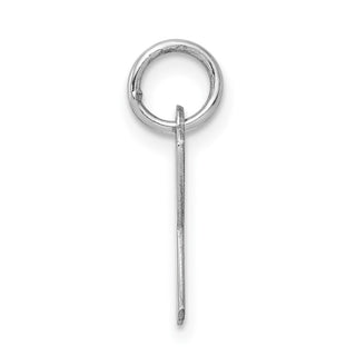 Sterling Silver Rhodium-plated Small Initial K Charm